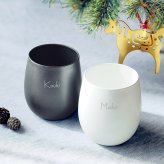 名入れ ダブルウォール セラミックコート ステンレスロック ホワイト ブラック 二重構造 ステンレス 名入れカップ ラッピング ギフトバッグ プレゼント タンブラー 父の日 母の日 誕生日 夫婦 結婚祝い 敬老の日 内祝い