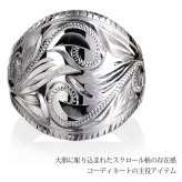 ハワイアンジュエリー リング 指輪 刻印 無料 誕生石入れ可 コインエッジ 号～29号 26号 シルバー925 太め 幅広 ギフト対応可 大きいサイズ BY THE SEA バイザシー 彼女 妻 女性 レディース 誕生日 プレゼント ハロウィン 【品番：SR701】
