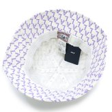 エムエルビーコリア MLB Korea バケットハット 帽子 ロサンゼルス ドジャース モノグラム パステル ドーム 32CPHA111 07V メンズ レディース ユニセックス ホワイト+バイオレット 海外正規品