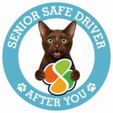 カーサイン 高齢者マーク SENIOR SAFE DRIVER ハバナブラウン ステッカー シール 直径13cm 肉球 日本製 車