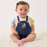 ミキハウス ホットビスケッツ★オーバーオール風スタイ&ブルマ ギフトセット【クリアケース付き】ギフトラッピング　出産祝い　誕生日　お祝い　入園祝い　キッズ服　ベビー服