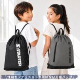 ナップサック STARTER スターター キッズ ナイロンバッグ 軽量 破れにくい 通学 通勤 旅行 習い事 プール シューズ入れ ロゴ ブランド カジュアル シンプル 小学生 男の子 女の子 黒 紺 2026fw karlas
