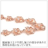 ハワイアンジュエリー ネックレス   ペンダントトップ ヘッド シルバー925 ピンクゴールド ロジウム コーティング ジルコニア チェーン一体型 レイ 花輪 プルメリア 花 波 レディース プレゼント 誕生日 記念日 【送料無料】 おしゃれ 人気 ギフト 金属アレルギー