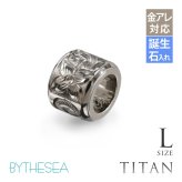 ハワイアンジュエリー ペンダントトップ 金属アレルギー 対応 純チタン 刻印 無料 誕生石 バレル Lサイズ チェーン別売りステンレスより軽く肌に優しい メンズ レディース プレゼント ハロウィン 【品番：TIP403L】