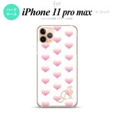iPhone11ProMax iPhone11pro max スマホケース ハードケース ハート A 白 ピンク +アルファベット メンズ レディース nk-i11pm-118i