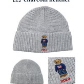 2026 最新 ポロ ラルフローレン ニット帽 ブランド POLO RALPH LAUREN くま ベア ロゴ ワンポイント 無地 PC1635 黒 青 ネイビー グレー 帽子 選べるモデル