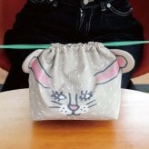 ランチ巾着 保冷 保温 お弁当袋 モモンガ ランチバッグ 巾着袋 耳付き アニマル 保冷バッグ ランチ巾着 巾着型おしゃれ かわいい 耳付き巾着 お弁当袋 お弁当 巾着 弁当 大人 子供 おもしろ 裏地 プレゼント プチギフト コンパクト アウトドア ギフト ビスク