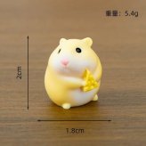 ハムスター 置物 4個セット ランダム発送 ミニチュア オブジェ かわいい フィギュア 卓上 飾り 車内アクセサリー デスク インテリア 癒し 雑貨 玄関 リビング プレゼント