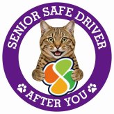 カーサイン 高齢者マーク SENIOR SAFE DRIVER ピクシーボブ ステッカー シール 直径13cm 肉球 日本製 車