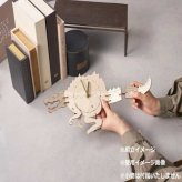 スピノサウルス 置時計 置き時計 恐竜 グッズ 木製 インテリア 雑貨 子供 男の子 プレゼント ギフト クラフト 工作 組立 ディスプレイ おしゃれ リアル 卓上 時計 セトクラフト