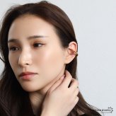 ステンレス ニュアンスイヤーカフ 交差 メタルイヤーカフ コンビ 不規則 クロス ライン ゴールド 18KGP ミックス 片耳1点 可愛い シンプル プチプラ 耳の穴不要 痛くない レディース 金属アレルギー対応フェイクピアス ノンホール イヤリング 女性
