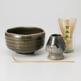 Japan 極 よもぎ 抹茶揃 陶器 美濃焼 やきものの里から、暮らしを贈ります。　ギフト 食器 セット テーブルウェア