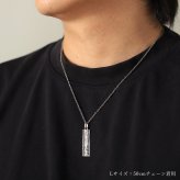 金属アレルギー対応 ネックレス ハワイアンジュエリー 純チタン ネックレス 刻印無料 誕生石 ダブルプレート Lサイズ チェーン長さ選べる ステンレスより軽く肌に優しい メンズ レディース プレゼント 敬老の日 【品番：CG-TIP311】