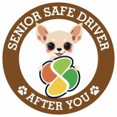 カーサイン 高齢者マーク SENIOR SAFE DRIVER チワックス ステッカー シール 直径13cm 肉球 日本製 車