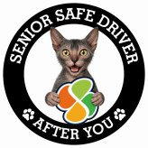 カーサイン 高齢者マーク SENIOR SAFE DRIVER ライコイ ステッカー シール 直径13cm 肉球 日本製 車
