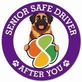 カーサイン 高齢者マーク SENIOR SAFE DRIVER レオンベルガー マグネット 強力 直径13cm 肉球 日本製 車 ステッカー