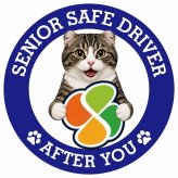カーサイン 高齢者マーク SENIOR SAFE DRIVER キンカロー ステッカー シール 直径13cm 肉球 日本製 車