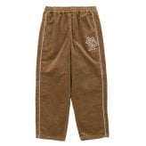 FUBU フブ トラックパンツ メンズ コーデュロイ ワイドパンツ ボトムス ブランド ロゴ ストリート ヒップホップ ダンス オーバーサイズ ビッグシルエット 秋冬 M L XL XXL 大きいサイズ 黒 fam-62502 レディース 2026FW karlas