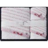 【直送】なごみね バス フェイス [26-2824-087] ウォッシュタオルセット 今治タオル ピンク 日本製 綿100パーセント バスタオル フェイスタオル ウォッシュタオル各1枚 吸水性抜群 今治ブランド認定 贈り物 プレゼント ギフト 内祝い
