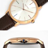 ポールスミス Paul Smith 腕時計 ペアウォッチ 牛革ベルト MA 41mm×37mm クオーツ 日本製ムーブメント 日常生活防水 シンプル 大人 P10053 P10101