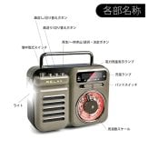 RELAX マルチレトロラジオ RE096-01 RE096-03 ラジオ 防災 ライト アラーム モバイルバッテリー 時計 スピーカー レトロ 雑貨 アンティーク レトロブラック