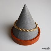 ステンレス ロープチェーンブレスレット 幅6mm ゴールド メンズ ボリューム ツイスト 立体感 太め シンプル カジュアル ストリート モード きれいめ おしゃれ かっこいい アクセサリー 手元のポイント 金属アレルギー対応