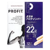 丸善　PROFIT　ささみプロテインバー　ブラックペッパー味　1560g(130g×12袋)　1袋に65g×2本入り　タンパク質22g　日本製　#67608　低カロリー　高タンパク　スポーツ　健康志向　おやつ　まとめ買い [賞味期限:2026.12.15迄]