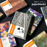 手帳 2027 A6 ウィークリー ペーパーブランクス ミニ ダイアリー 1月始まり スケジュール帳 paper blanks バーソフォーマット ハードカバー おしゃれ 洋風 派手 総柄 重厚 見開き1週間 月曜始まり 週間 月間 丈夫 マンスリー 小さめ 女性 かわいい レトロ プレゼント ギフト