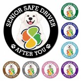 カーサイン 高齢者マーク SENIOR SAFE DRIVER グレートピレニーズ マグネット 強力 直径13cm 肉球 日本製 車 ステッカー