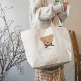 ベビーリュック 2wayショルダートートバッグ 2点セット もこもこテディベア 名入れ 親子お揃い 名入れ無料 出産祝い ギフト プレゼント 名前入り A4 キャンバス リュック マザーズバッグ キャンバストート 母の日 リュック 一升餅 ママ お揃い ギフトセット お祝い 出産準備