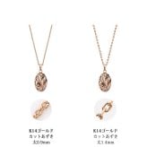 ゴールド ネックレス ハワイアンジュエリー ネックレス ゴールド ピンクゴールド ネックレス 刻印 無料 誕生石入れ可シンプルオーバル 14K K14ピンクゴールド K10カットあずきチェーン太さ0.9mm ギフトラッピング可能 プレゼント ハロウィン 【品番：CG-GP118R-228SDC4】