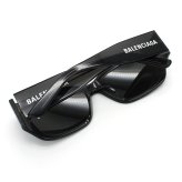 バレンシアガ BALENCIAGA サングラス アジアンフィット UVカット アイウェア スクエア BB0331SK-003 メンズ レディース ユニセックス グレー+シルバー 海外正規品