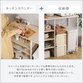 キッチンカウンター ゴミ箱収納 さわやかなごみ箱上 120cm幅 FSK-120KC--WHW ホワイトウォッシュ 幅120cmタイプ ホームテイスト ゴミ箱上ラック レンジラック キッチン収納 レンジ台 おしゃれ シンプル：