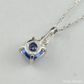  ブルーサファイア 　０．８８ct 　ダイヤモンド　ネックレス 　ペンダント プラチナネックレス Pt900　ネックレス レディース 一粒ネックレス  誕生石 シンプル Drops