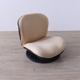 高座椅子 カム 回転式 リクライニング 完成品 360度回転 ブラック・ベージュ W52×D58~92×H52cm座面高15cm 座椅子 リクライニングチェア パーソナルチェア 肘付き ブラック ベージュ おしゃれ