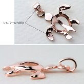 ハワイアンジュエリー シルバー ペンダントトップ シンプル 約18mm シルバー925 シンプル お守りモチーフ ピンクコーティング ネックレス チェーン別売 メール便 彼女 妻 女性 レディース 誕生日 プレゼント ハロウィン 【品番：SP56209】