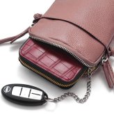 スマートポシェット サコッシュ ポーチ ミニバッグ サブバッグ バッグインバッグ ショルダー 肩掛け モモ MOMO レザー 牛革 エンボス加工 レディース 8色展開(グレイッシュブルー,グレージュ,パープル,ブラック,キャメル,ダスティブルー,ダスティピンク,シルバー) AN-7162