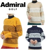 アドミラル ゴルフ レディース ゴルフ＆ロゴボーダー クルーセーター ADMIRAL ADLA464 秋冬モデル お誕生日祝い お祝い 記念品 30代 40代 50代 60代 母の日 お母さん 還暦祝い 敬老の日 彼女 人気プレゼント プレゼント