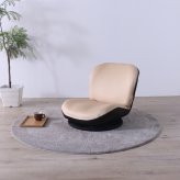 高座椅子 カム 回転式 リクライニング 完成品 360度回転 ブラック・ベージュ W52×D58~92×H52cm座面高15cm 座椅子 リクライニングチェア パーソナルチェア 肘付き ブラック ベージュ おしゃれ