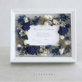 結婚証明書 ゲスト参加型 フラワーフレーム Marriage Flower　50～70名対応☆【結婚証明書】【ドライフラワー】【メッセージカード無料】 おしゃれ 人前式 