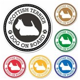 SCOTTISH TERRIER スコティッシュテリア ブラウン 肉球 カーサイン 車 マグネットステッカー 犬 マグネット 強力 直径13cm 丸型 おしゃれ かわいい ドラレコステッカー 安全対策 危険運転 煽り運転 アニマル 動物 犬種別 屋外 防水 屋内 肉球マーク