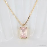  非加熱 ピーチサファイア　1.87ct ネックレス ペンダント 18金 K18 シンプル 一粒 一石 女性 プレゼント ギフト 誕生石 サファイア ピンク サファイアネックレス Drops