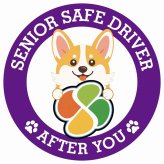 カーサイン 高齢者マーク SENIOR SAFE DRIVER コーギー ステッカー シール 直径13cm 肉球 日本製 車