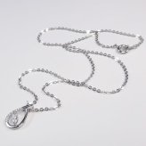SILVER925 キュービックジルコニアストーン 雫型ネックレスペンダント マーキス＆パヴェCZ【送料無料】【レディース,激安,特価,通販】