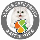 カーサイン 高齢者マーク SENIOR SAFE DRIVER チンチラ マグネット 強力 直径13cm 肉球 日本製 車 ステッカー