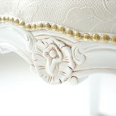 ダイニング家具 マホガニー ダイニングチェアー 肘掛け無し 猫脚 アンティーク 椅子 姫家具 プリンセス家具 ヨーロッパ風 ホワイト 木製ダイニングチェア ロココ調 ヨーロピアン風チェアー 上品エレガント