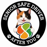 カーサイン 高齢者マーク SENIOR SAFE DRIVER 三毛 ステッカー シール 直径13cm 肉球 日本製 車
