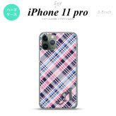 iPhone11Pro iPhone11 Pro スマホケース ハードケース チェック A ピンク 青 +アルファベット メンズ レディース nk-i11p-439i