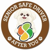 カーサイン 高齢者マーク SENIOR SAFE DRIVER マルペキ マグネット 強力 直径13cm 肉球 日本製 車 ステッカー