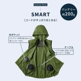 作業服 夏用 クールウェア ベスト ファン付きベスト ファン付きウェア おしゃれ バッテリー付き レディース フード FC23300 アイリスオーヤマ